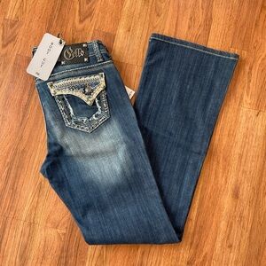Cello embellished boot cut jeans.  New with tags. Juniors size 15.